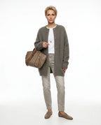CT|Offene Damen-Strickjacke aus Mohair