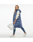 CT|Damen Ärmellose Daunenjacke mit Kapuze