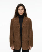 CT|Damenjacke aus Wildleder mit klassischem Schnitt