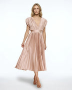 CT|Klassisches Damen-Maxikleid mit Plissee