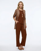 CT|Damen Dreiteiliges Set mit Strickjacke