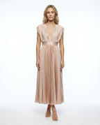 CT|Klassisches Damen-Maxikleid mit Plissee