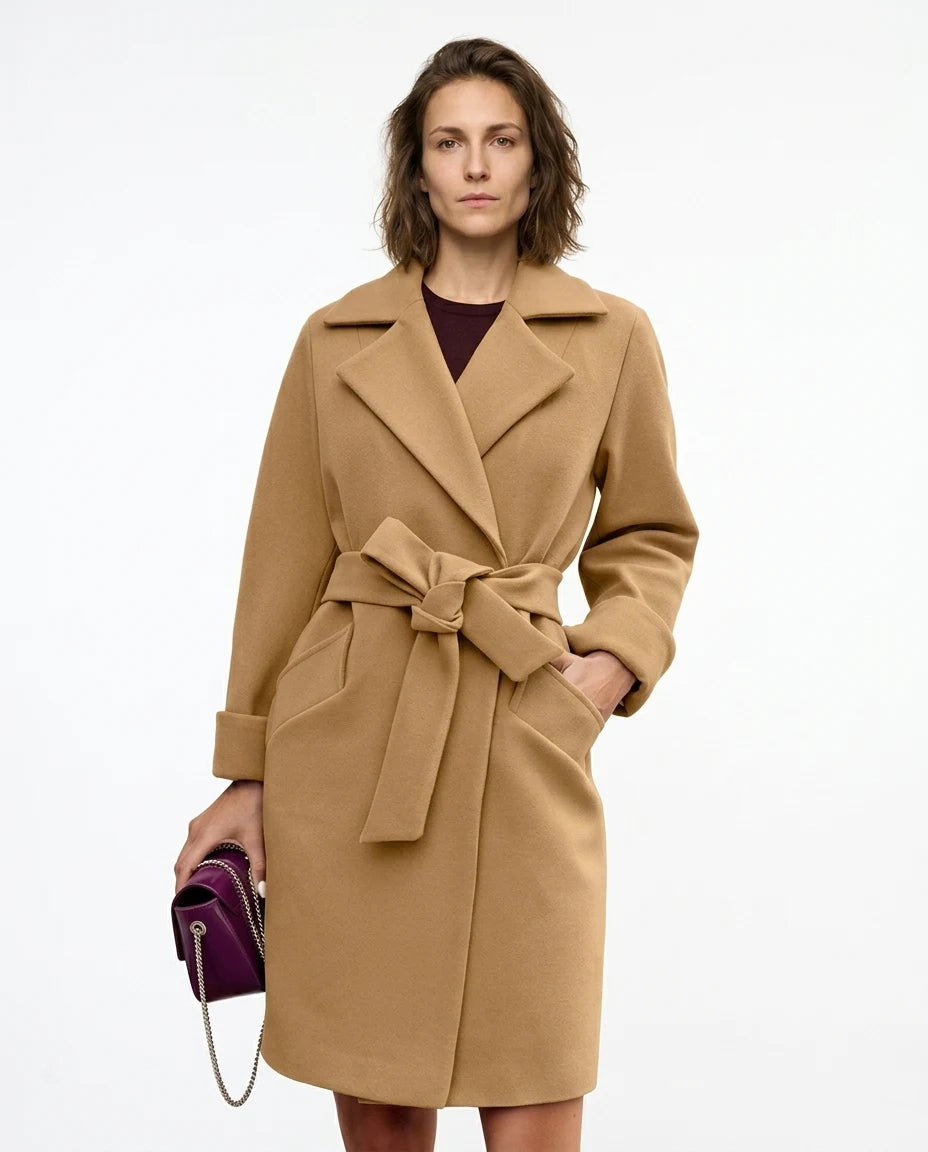 CT|Damen Eleganter Wintermantel mit Gürtel