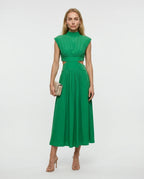 CT|Damen Elegantes Sommerkleid mit Hohem Ausschnitt