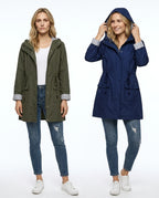 CT|Damen Windjacke mit Abnehmbarer Kapuze