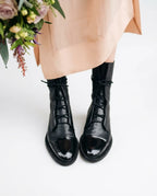 CT|Herbstliche Vintage Damen Stiefeletten mit Öko-Leder