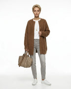 CT|Offene Damen-Strickjacke aus Mohair