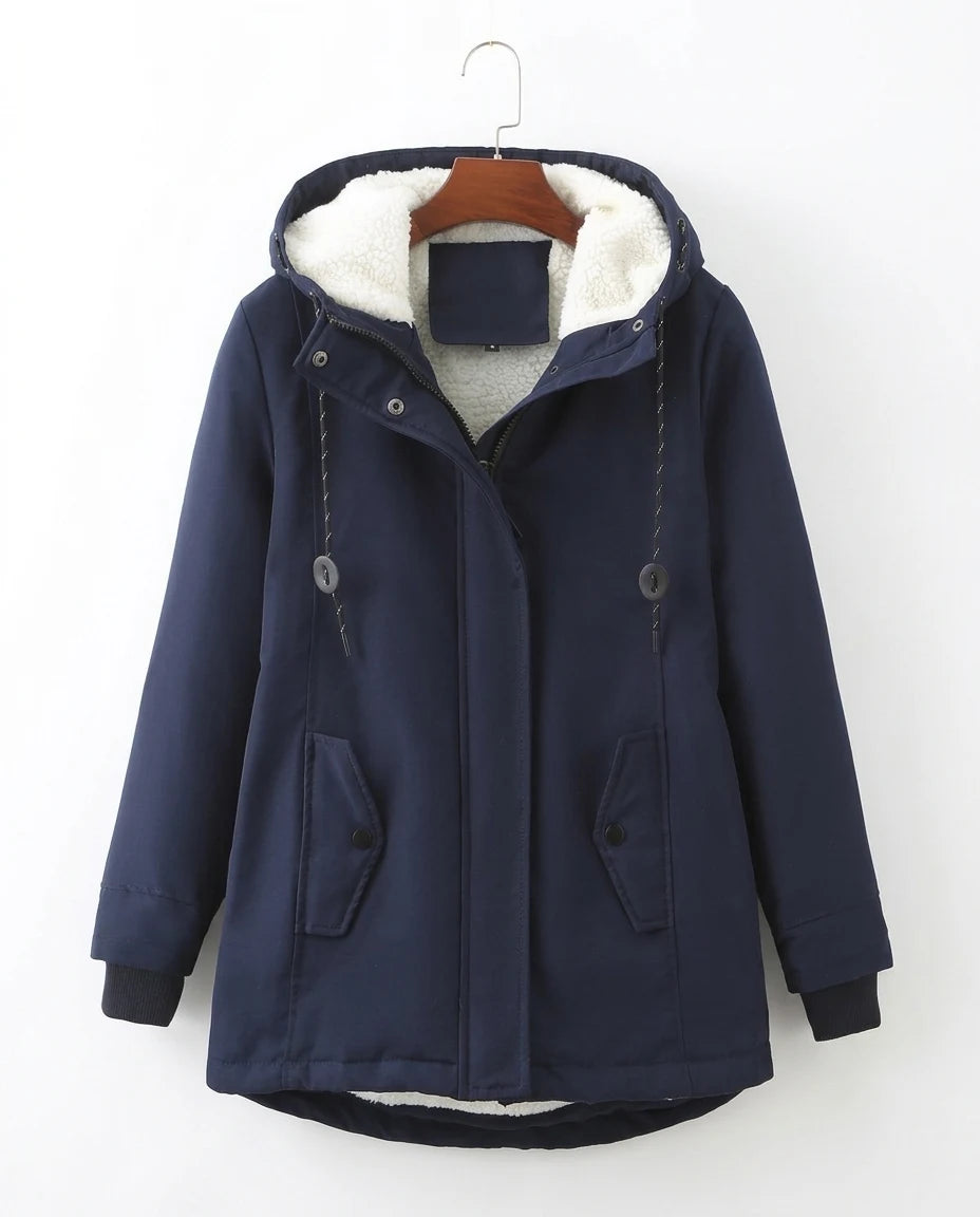 CT|Damen Wollgefütterter Parka mit Taillenakzent
