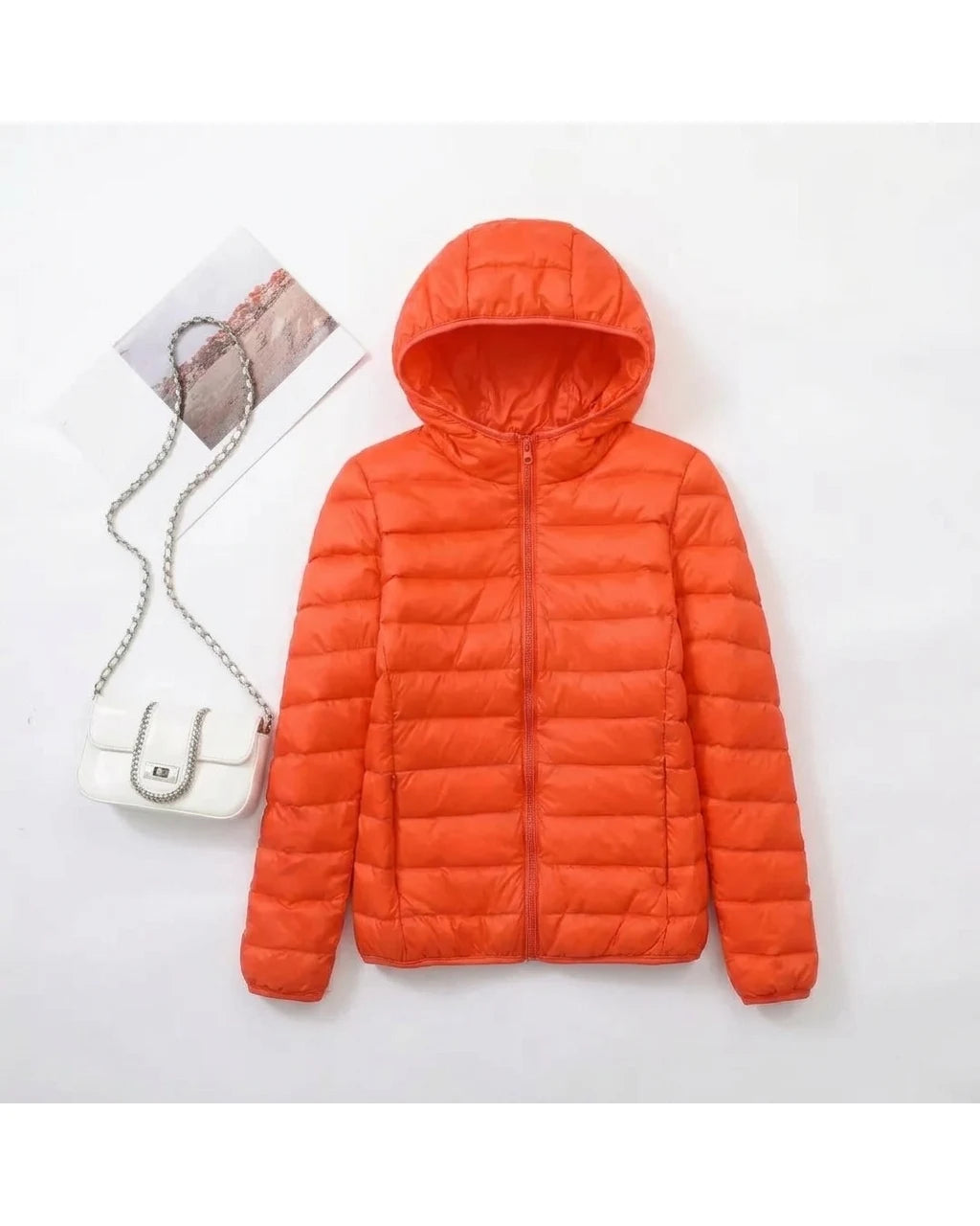 CT|Damen Leichte Wendbare Winddichte Daunenjacke mit Kapuze