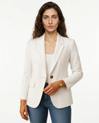 CT|Damen Einreihiger Taillierter Blazer mit Langarm