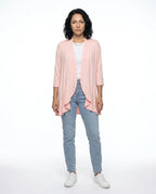 CT|Damen Strickjacke mit Kurzarm und Drapierter Front