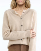 CT|Damen Kaschmirstrickjacke mit Eleganter Knopfleiste