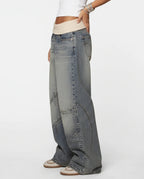 CT|Weite Baggy-Damenjeans mit weitem Bein