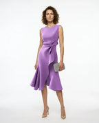 CT|Drapiertes Asymmetrisches Midikleid für Damen