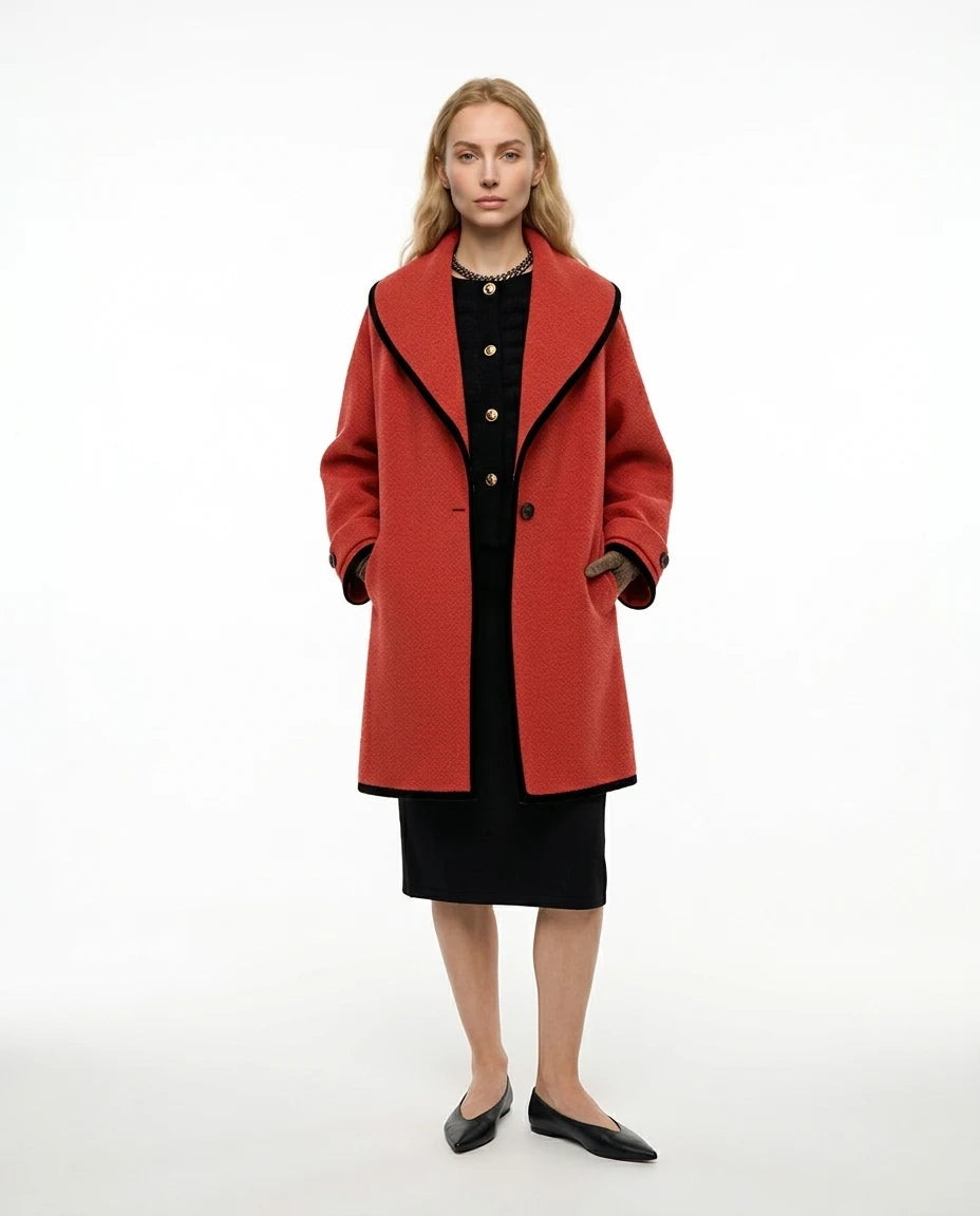 CT|Oversized Mantel mit Breitem Revers