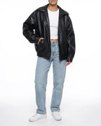 CT|Damen Oversized Vintage-Lederjacke