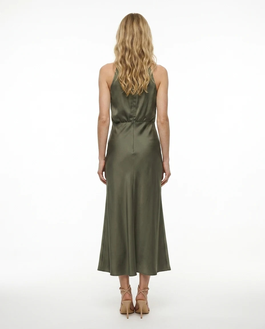 CT|Damen Elegantes Halter Abendkleid