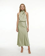 CT|Damen Elegantes Halter Abendkleid