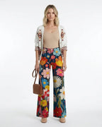 MARCFRANCOIS|Blumen Cori | Damen Schlaghose Weites Bein Retro, Vorderansicht