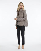 MARCFRANCOIS|Braun Nadja | Damen Steppjacke Winter Druckknopf, Vorderansicht