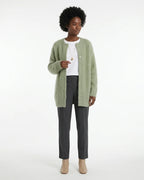 MARCFRANCOIS|Grün Zion | Damen Strickjacke Lang Locker, Vorderansicht