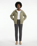 MARCFRANCOIS|Grün Cleo | Damen Cordjacke Freizeit Reißverschluss, Vorderansicht