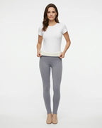 MARCFRANCOIS|Hellgrau Hannah | Damen Thermo Leggings Gefüttert, Vorderansicht