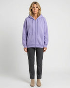 MARCFRANCOIS|Lila Yael | Damen Kapuzenjacke Hoodie Reißverschluss, Vorderansicht
