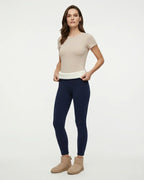 MARCFRANCOIS|Marinenblau Hannah | Damen Thermo Leggings Gefüttert, Vorderansicht