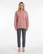 MARCFRANCOIS|Blau Greta | Damen Kapuzenpullover Waffelstruktur Langarm, Vorderansicht