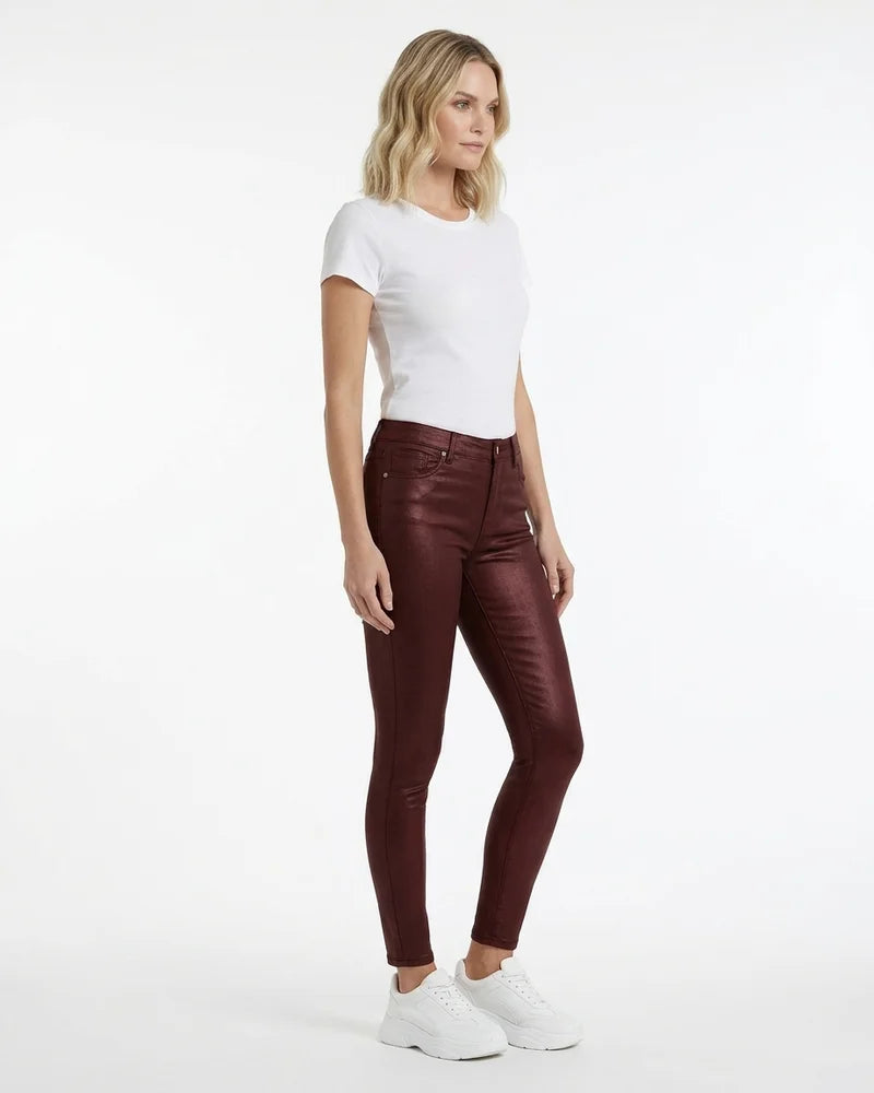 MARCFRANCOIS|Rot Jesse | Damen Skinny Hose Stretch Schmal, Vorderansicht