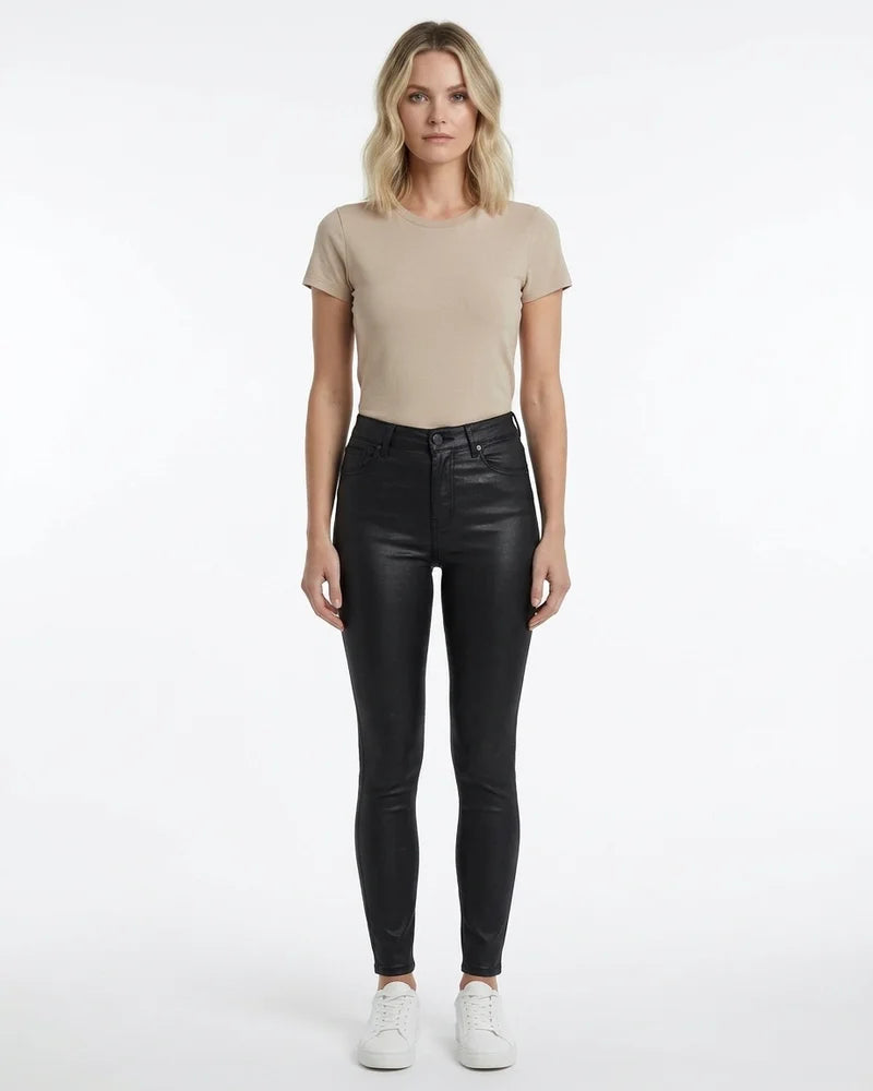 MARCFRANCOIS|Schwarz Jesse | Damen Skinny Hose Stretch Schmal, Vorderansicht