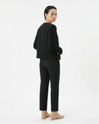 MARCFRANCOIS|Schwarz Pia | Damen Bouclé Jacke Knopfdetail Elegant, Vorderansicht