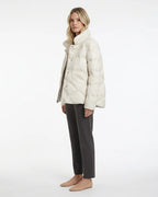 MARCFRANCOIS|Weiß Nadja | Damen Steppjacke Winter Druckknopf, Vorderansicht