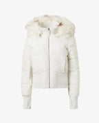 CT|Damen Gesteppte Winterjacke mit Kunstfellkragen