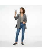 CT|Damen Langer Modischer Regulärer Blazer
