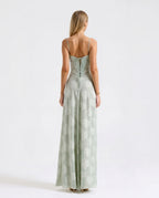 CT|Damen Bustier Maxi Kleid für Hochzeitsgäste