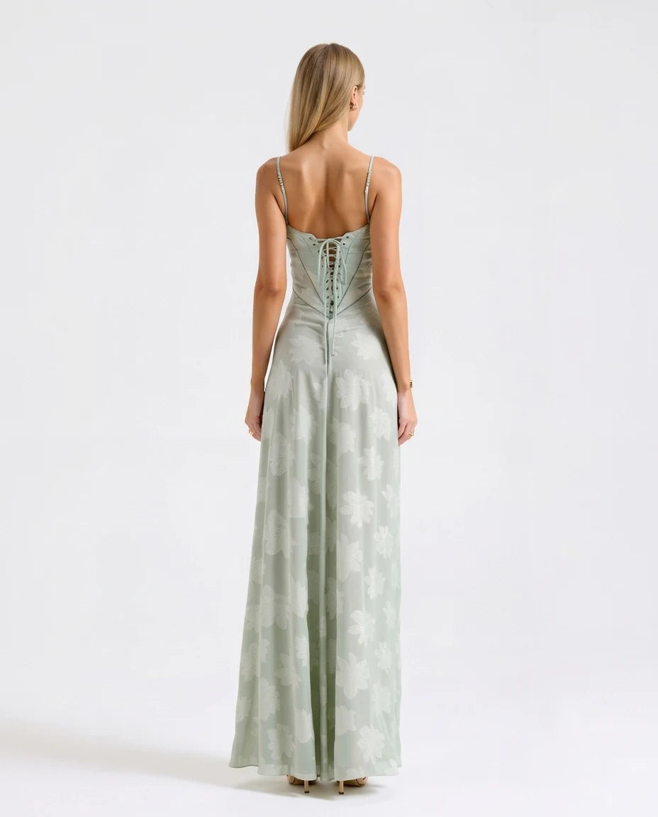 CT|Damen Bustier Maxi Kleid für Hochzeitsgäste