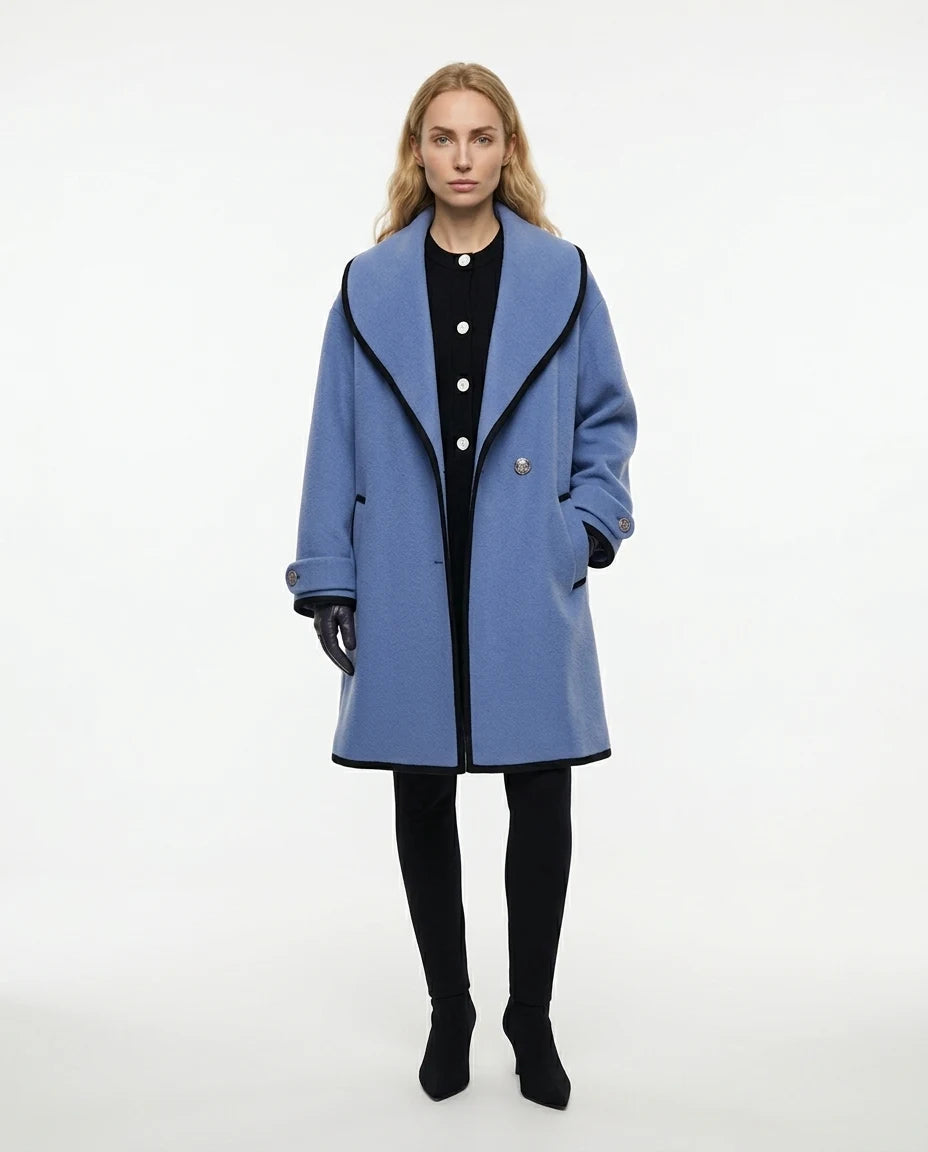 CT|Oversized Mantel mit Breitem Revers