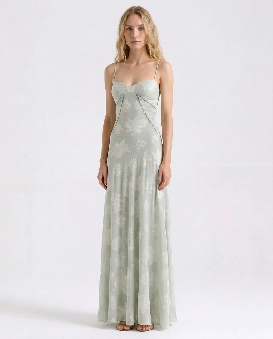 CT|Damen Bustier Maxi Kleid für Hochzeitsgäste