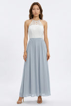 CT|Damen Hochzeitsgast Halter Maxi Kleid