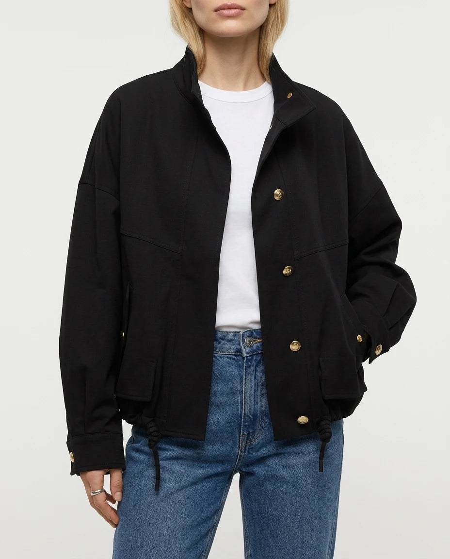 CT|Damen Oversized Jacke mit Knöpfen