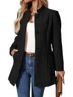 Leona | Damen Wintermantel mit Knöpfen