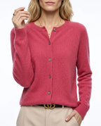 CT|Damen Kaschmirstrickjacke mit Eleganter Knopfleiste