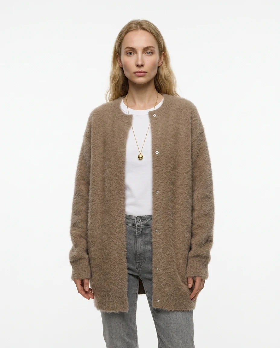 CT|Elegante Damenstrickjacke mit Knopfleiste