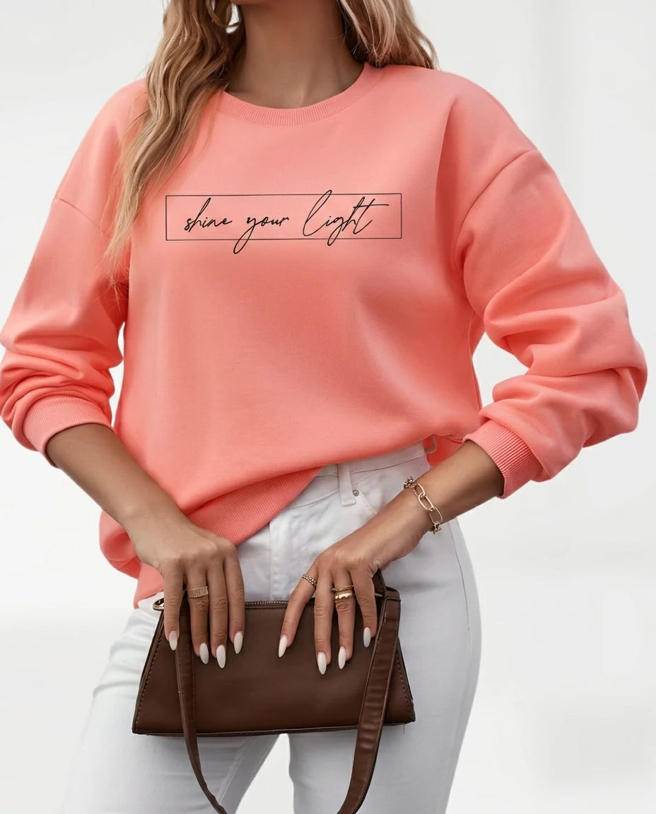CT|Oversized Damen-Sweater mit Rundhalsausschnitt