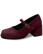 CT|Wildleder-Pumps mit Schnalle