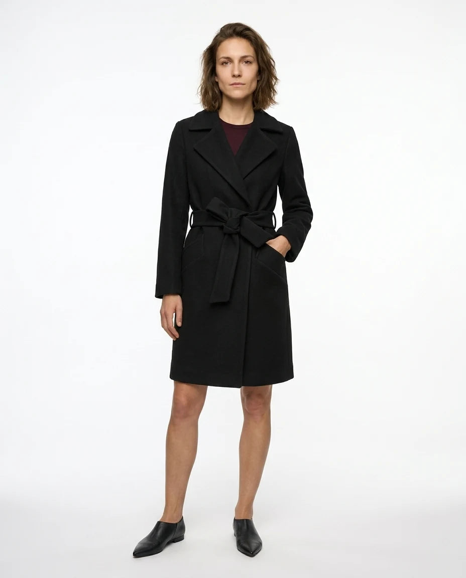 CT|Damen Eleganter Wintermantel mit Gürtel