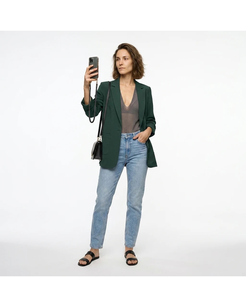 CT|Damen Langer Modischer Regulärer Blazer