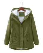CT|Damen Wollgefütterter Parka mit Taillenakzent